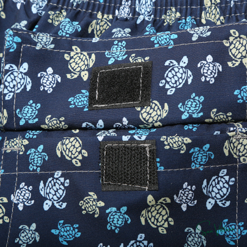 Short "Dark Blue Colorful Mini Turtles" Vilebrequin
