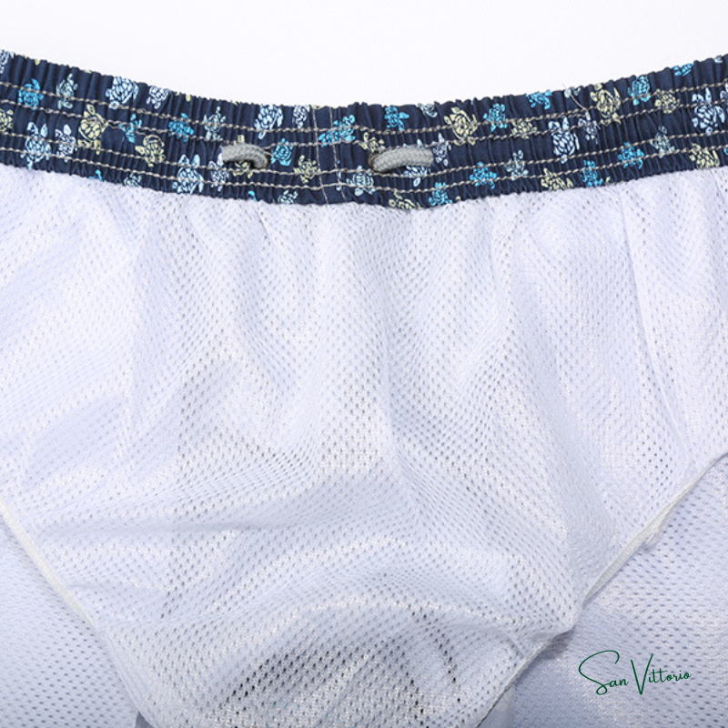 Short "Dark Blue Colorful Mini Turtles" Vilebrequin