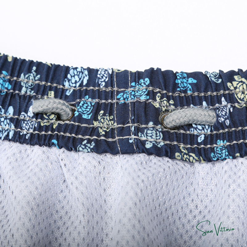 Short "Dark Blue Colorful Mini Turtles" Vilebrequin
