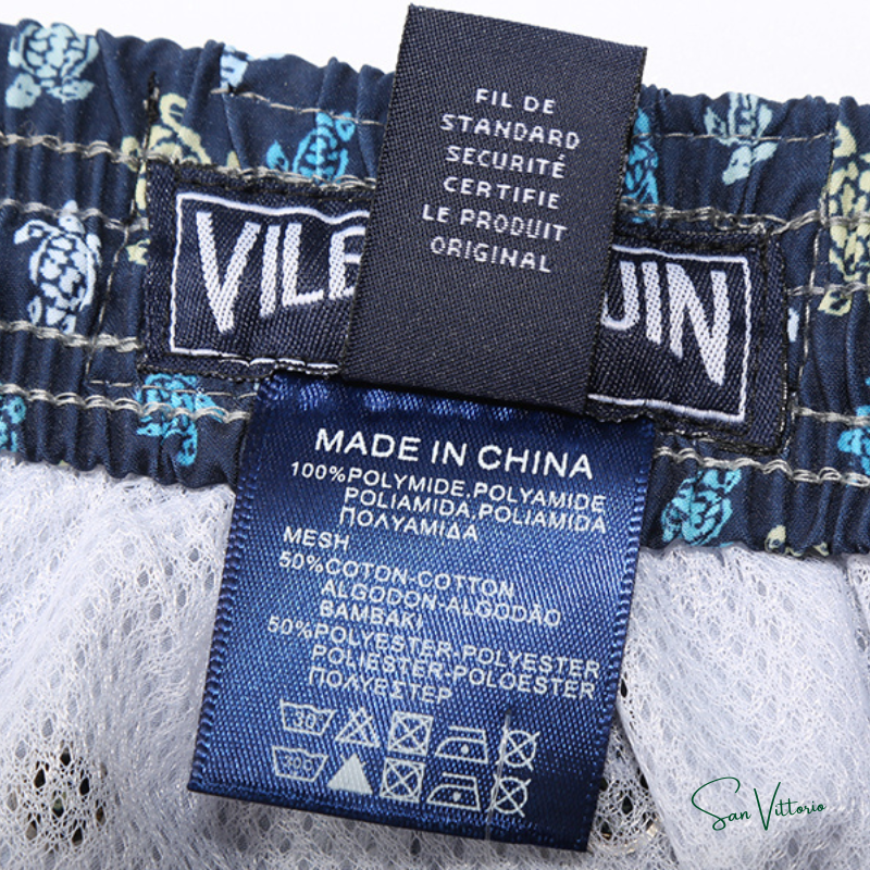 Short "Dark Blue Colorful Mini Turtles" Vilebrequin