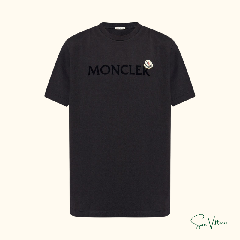 Camiseta "Com Logo Flocado" Moncler