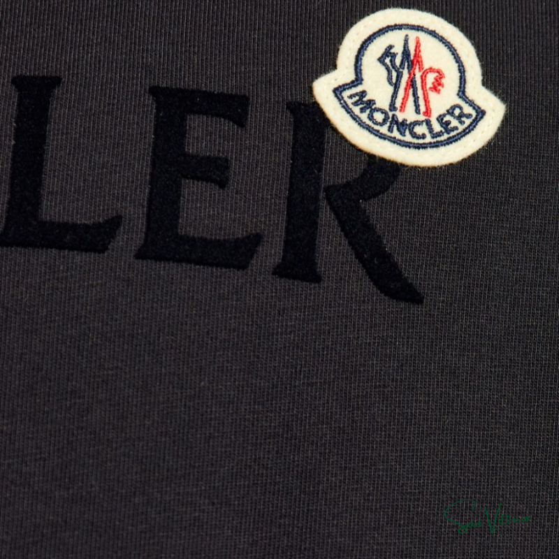 Camiseta "Com Logo Flocado" Moncler