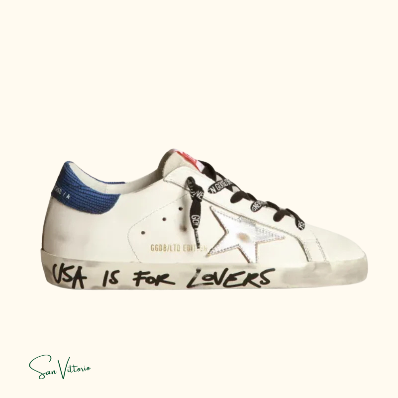 Tênis Super-Stars "USA" Golden Goose
