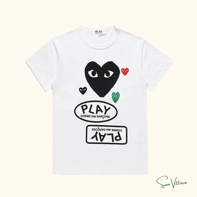 CDG Play Camiseta Com Estampa Gráfica