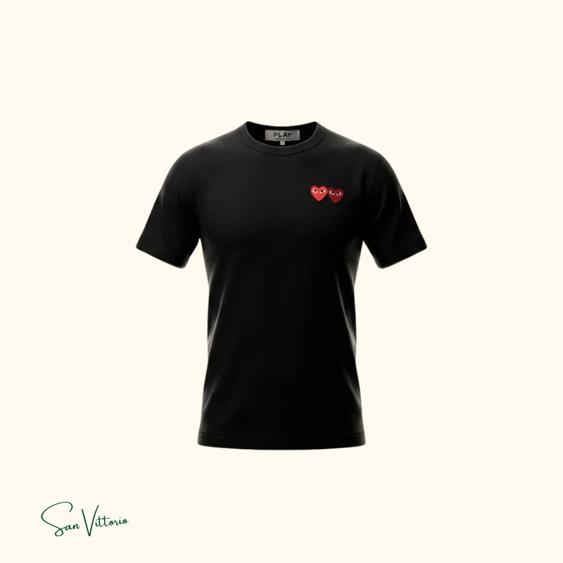 Camiseta "Double Hearts" CDG