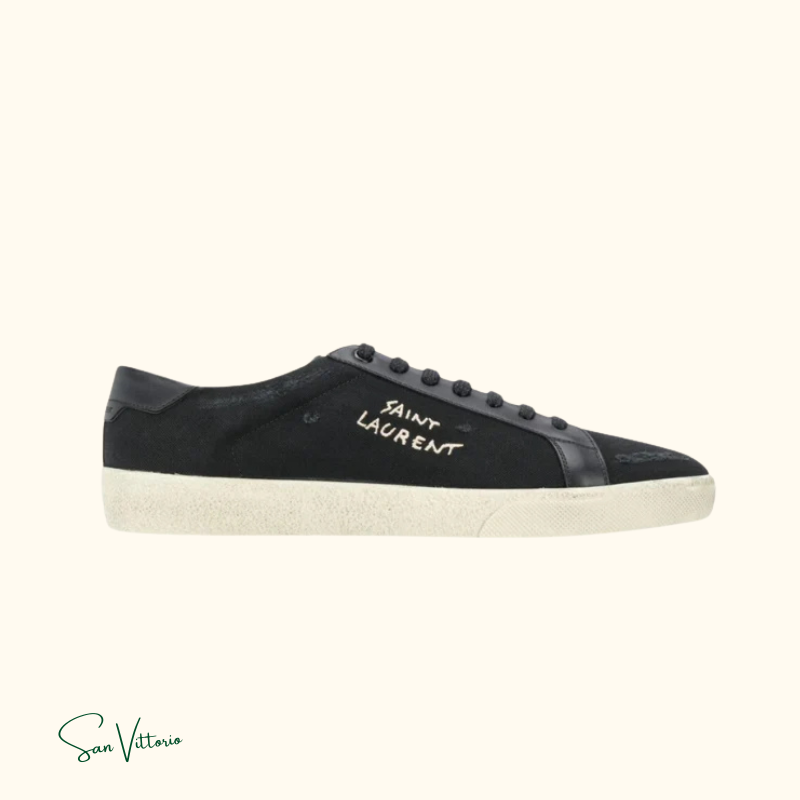 Tênis Cano Baixo Yves Saint Laurent Preto