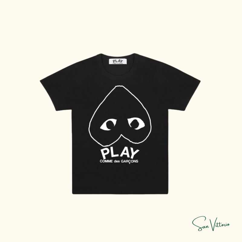 Camiseta "White Outline" Black CDG