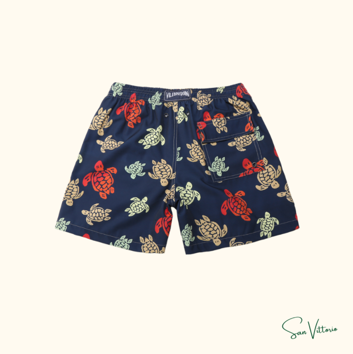 KIT Praia! Sandália "Arizona" Birkenstock + Shorts "Tortues Multicolores" Vilebrequin